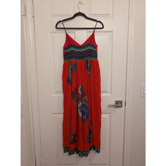 $168 Anthropologie Maeve Ikebana Timeless Maxi Dress Boho Indie Floral Sz 4 - Picture 5 of 7